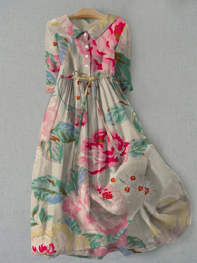 Magdalena | Elegante vestido floral en tonos pastel