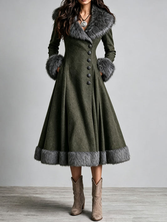 Abrigo Vestido Boho de Lana