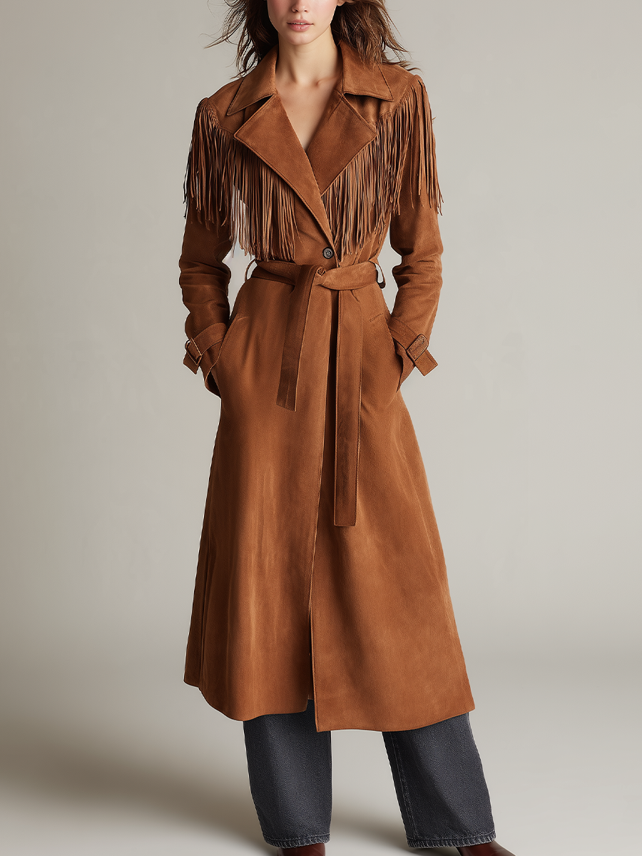 Gabardina Western Cognac
