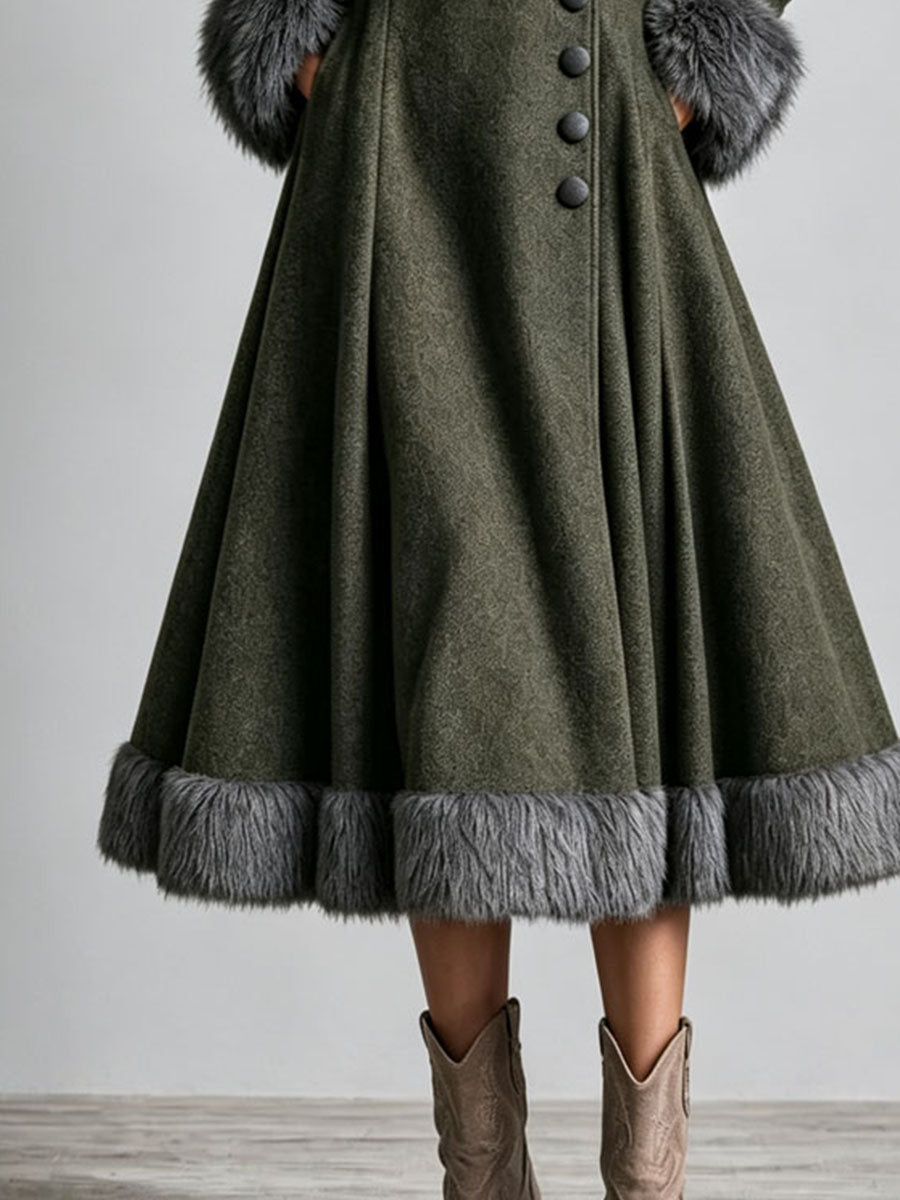 Abrigo Vestido Boho de Lana