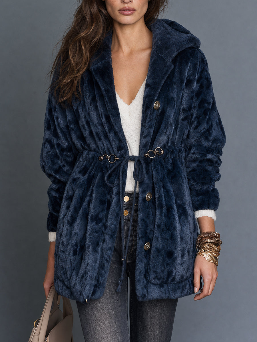 Abrigo Piel Midnight Nomad