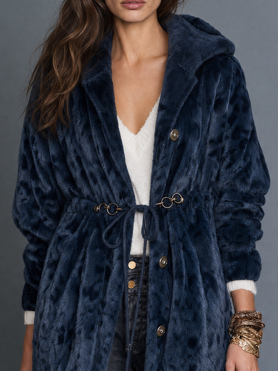 Abrigo Piel Midnight Nomad