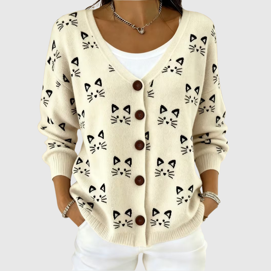 Rosa | Chaqueta de punto abotonada