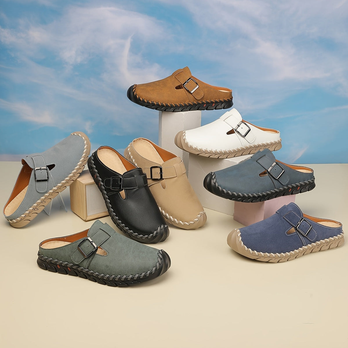 Marly - Sandalia de tipo mule cómoda con hebilla