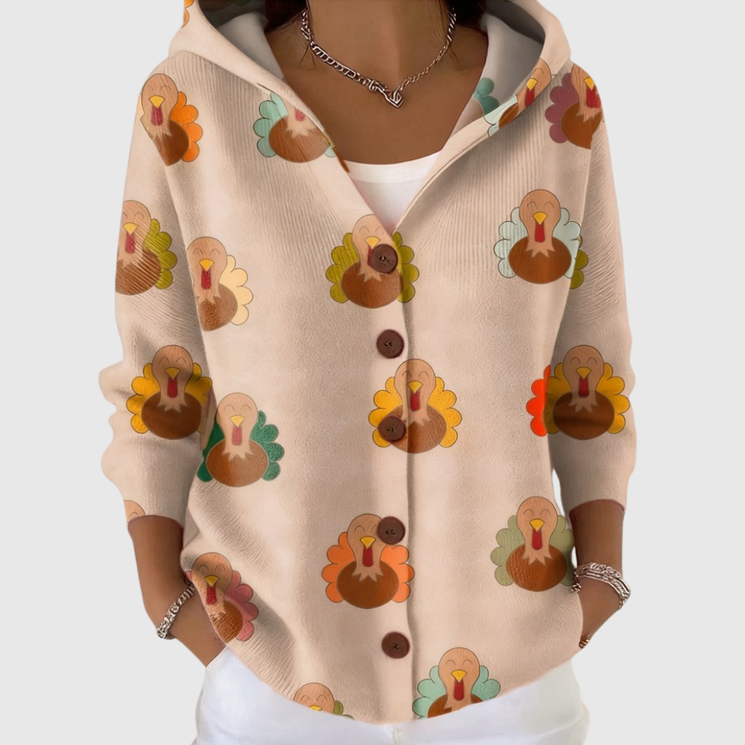 Adele | Chaqueta de punto con capucha