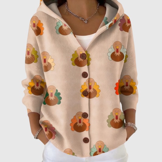 Adele | Chaqueta de punto con capucha
