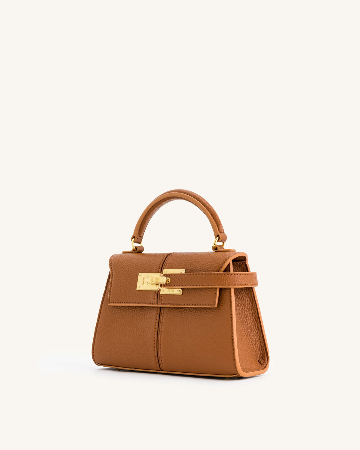 Bolso con asa superior - Marrón