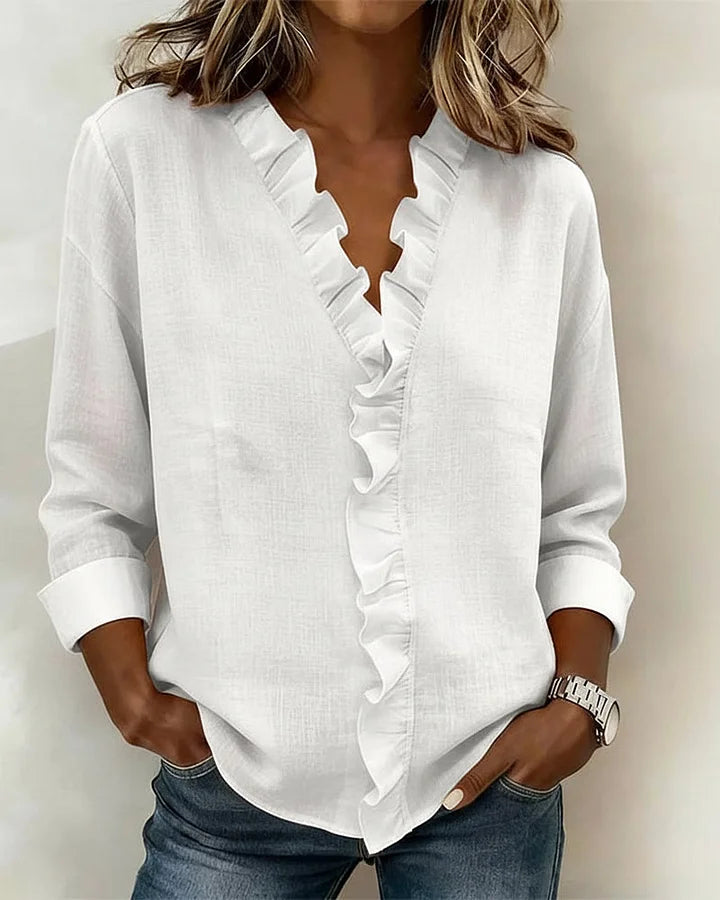 Maria · Blusa con volantes y cuello
