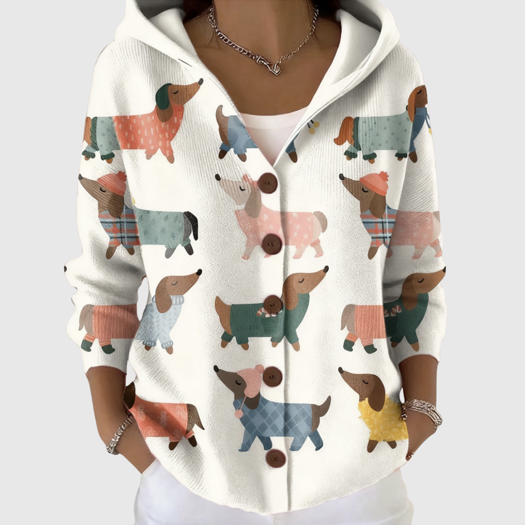 Emanuela | Chaqueta de punto con capucha