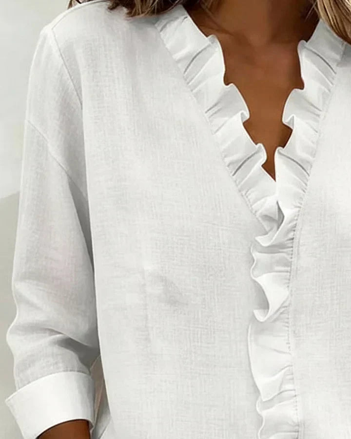 Maria · Blusa con volantes y cuello