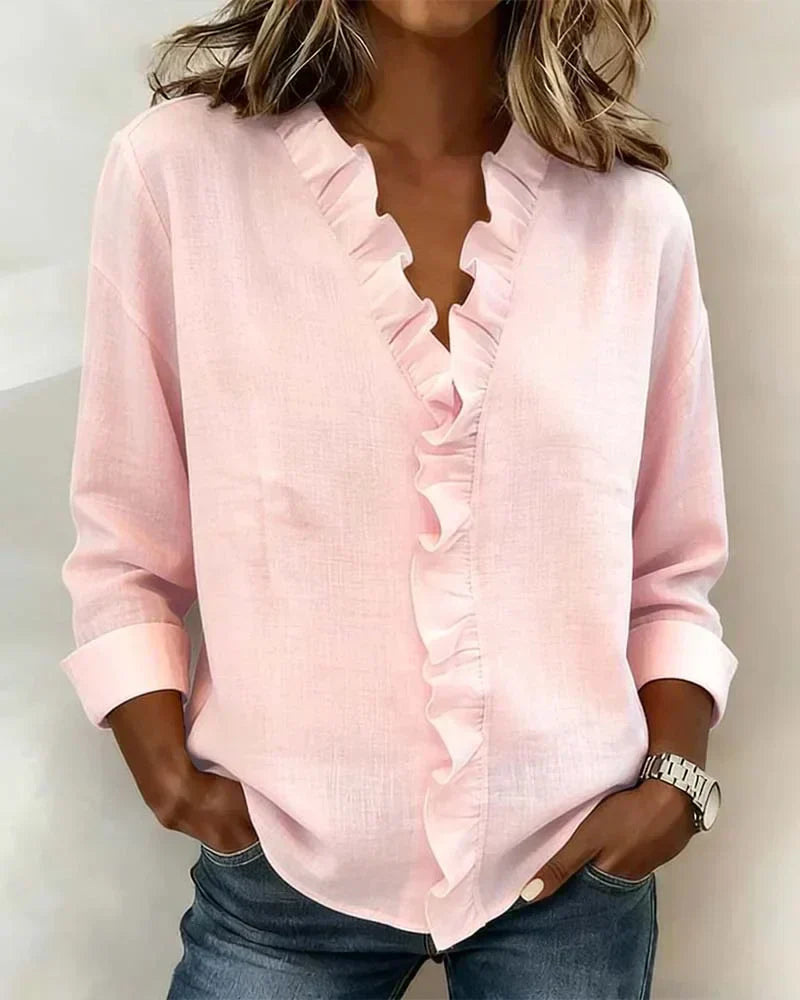 Maria · Blusa con volantes y cuello