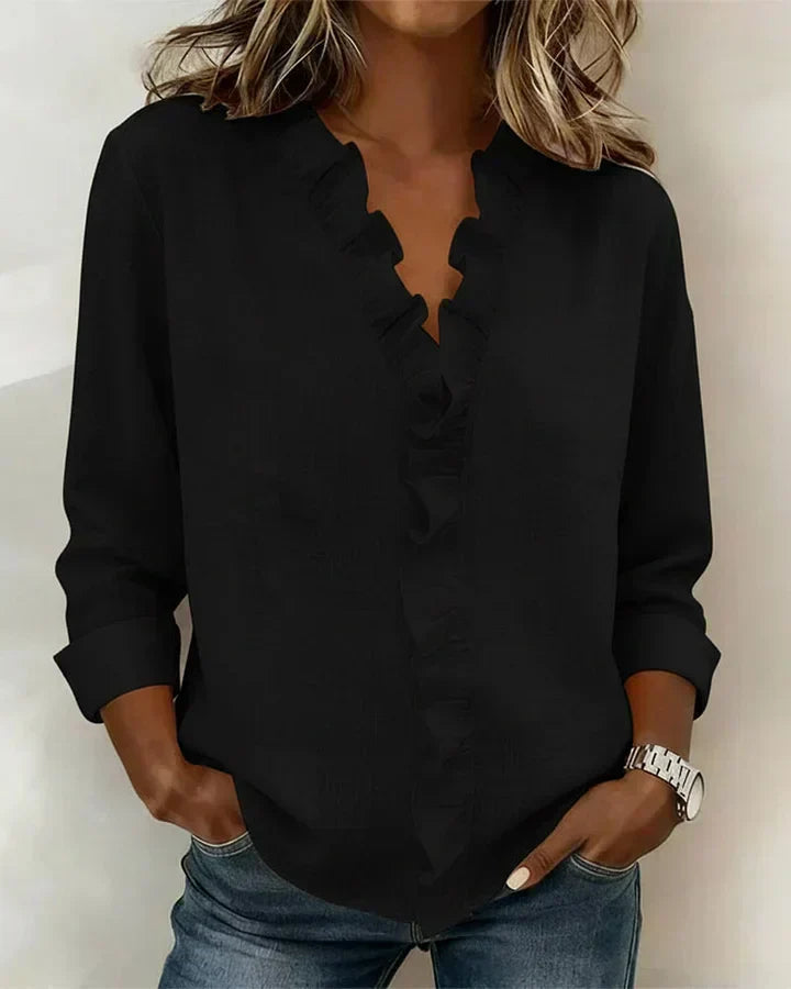 Maria · Blusa con volantes y cuello