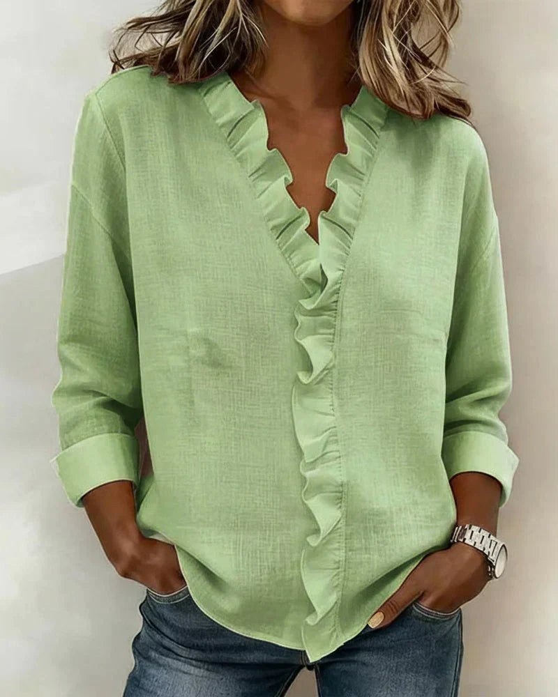 Maria · Blusa con volantes y cuello