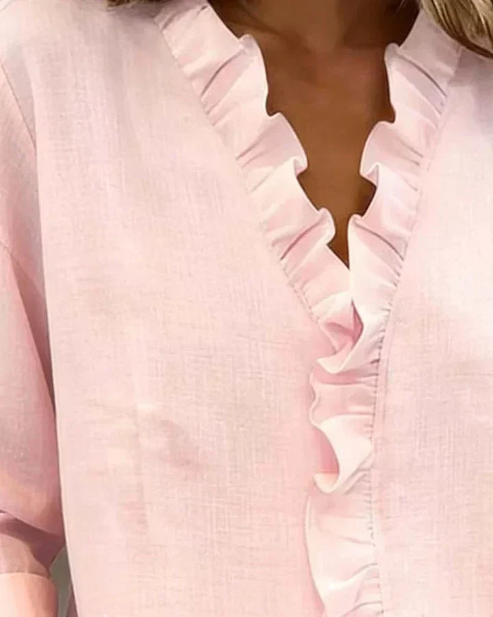 Maria · Blusa con volantes y cuello