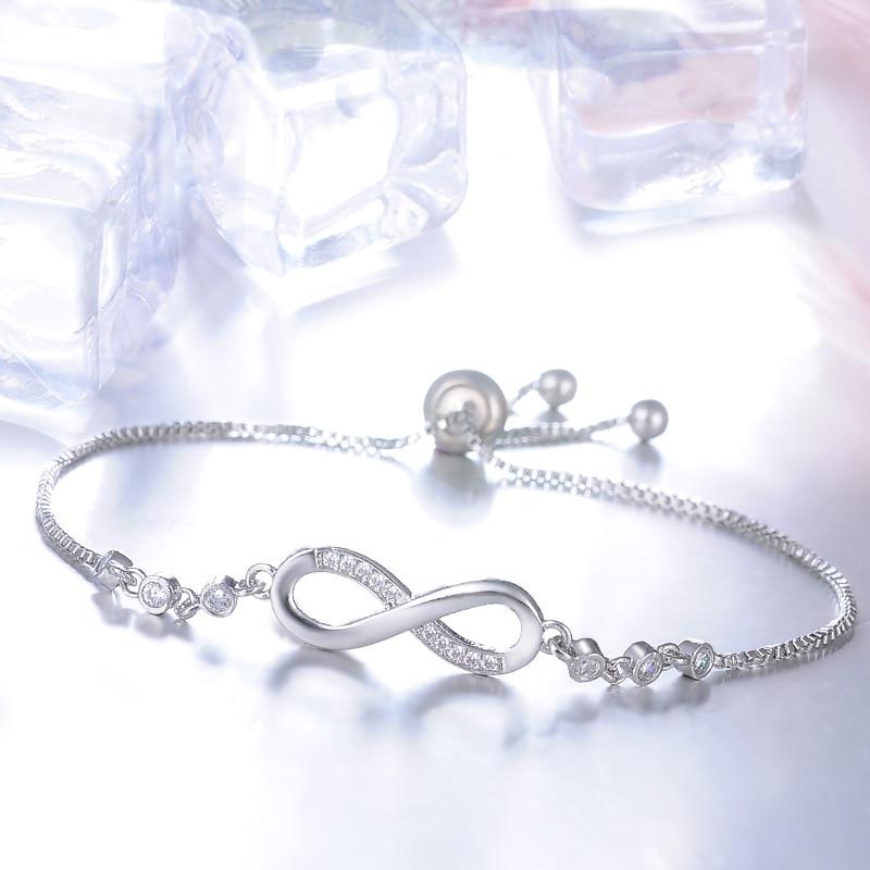 Pulsera Plateada con Símbolo del Infinito
