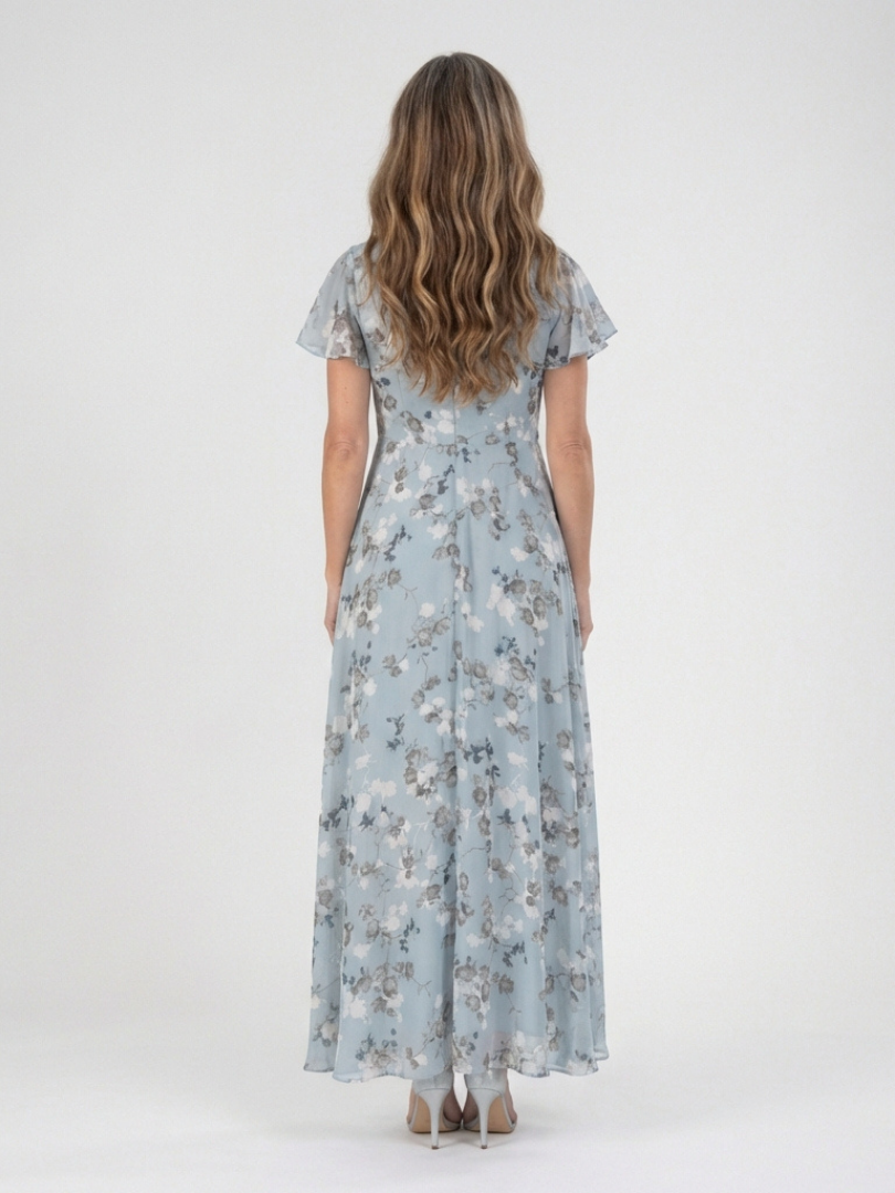 Ismeria - Vestido largo floral de gasa