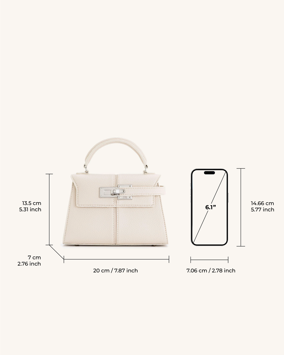 Bolso con asa superior - Blanco