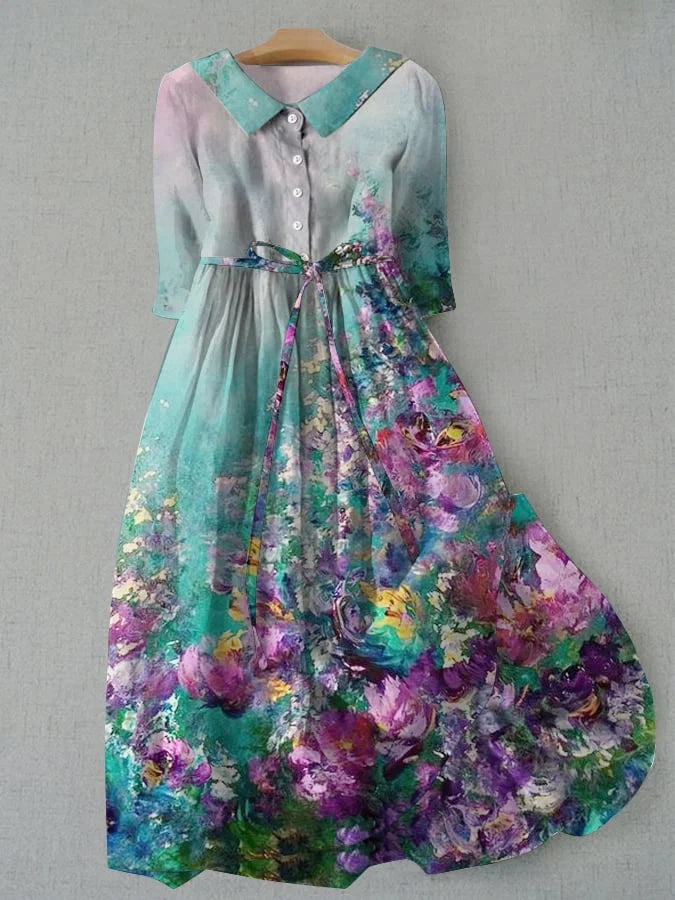 Teresa | Vestido floral artístico