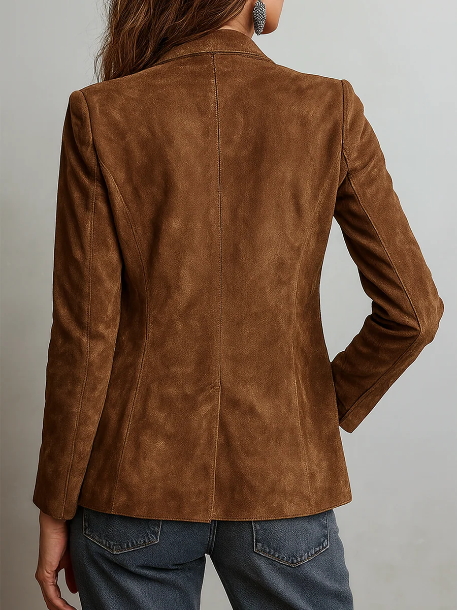 Blazer Vintage de Mujer Marrón
