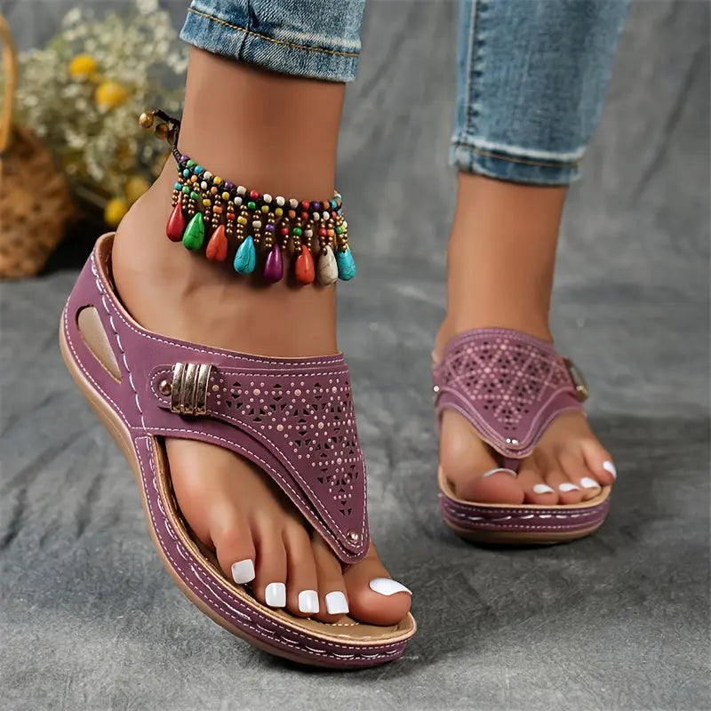 Élodie - Sandalias de mujer con tira entre los dedos