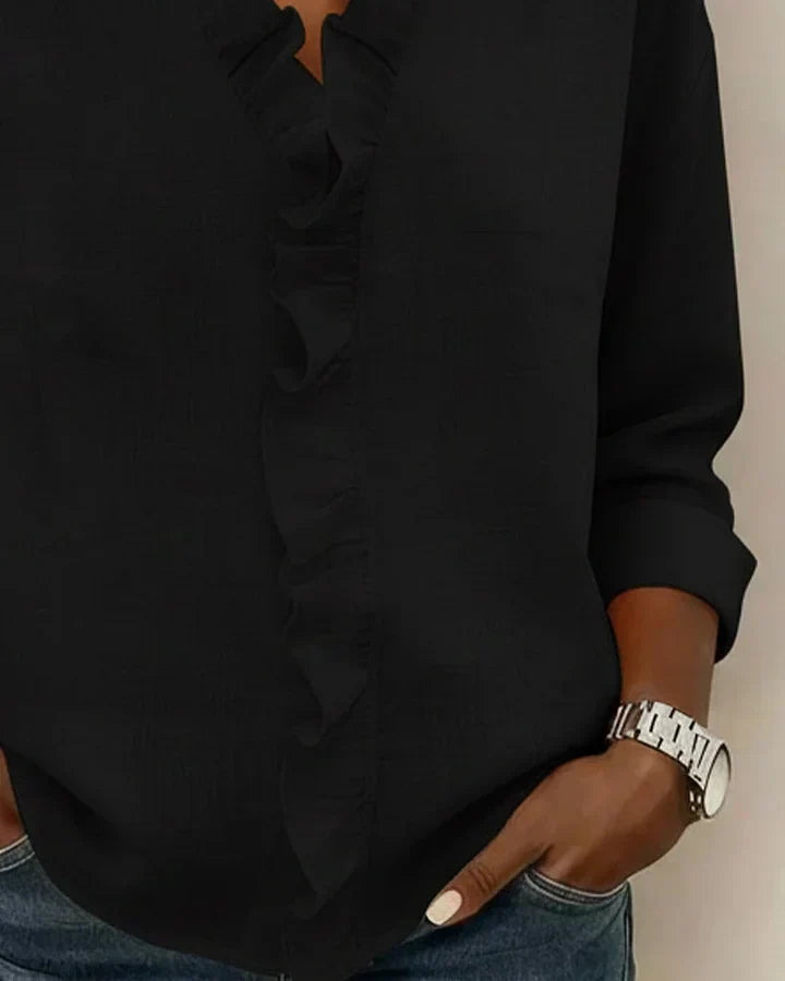 Maria · Blusa con volantes y cuello