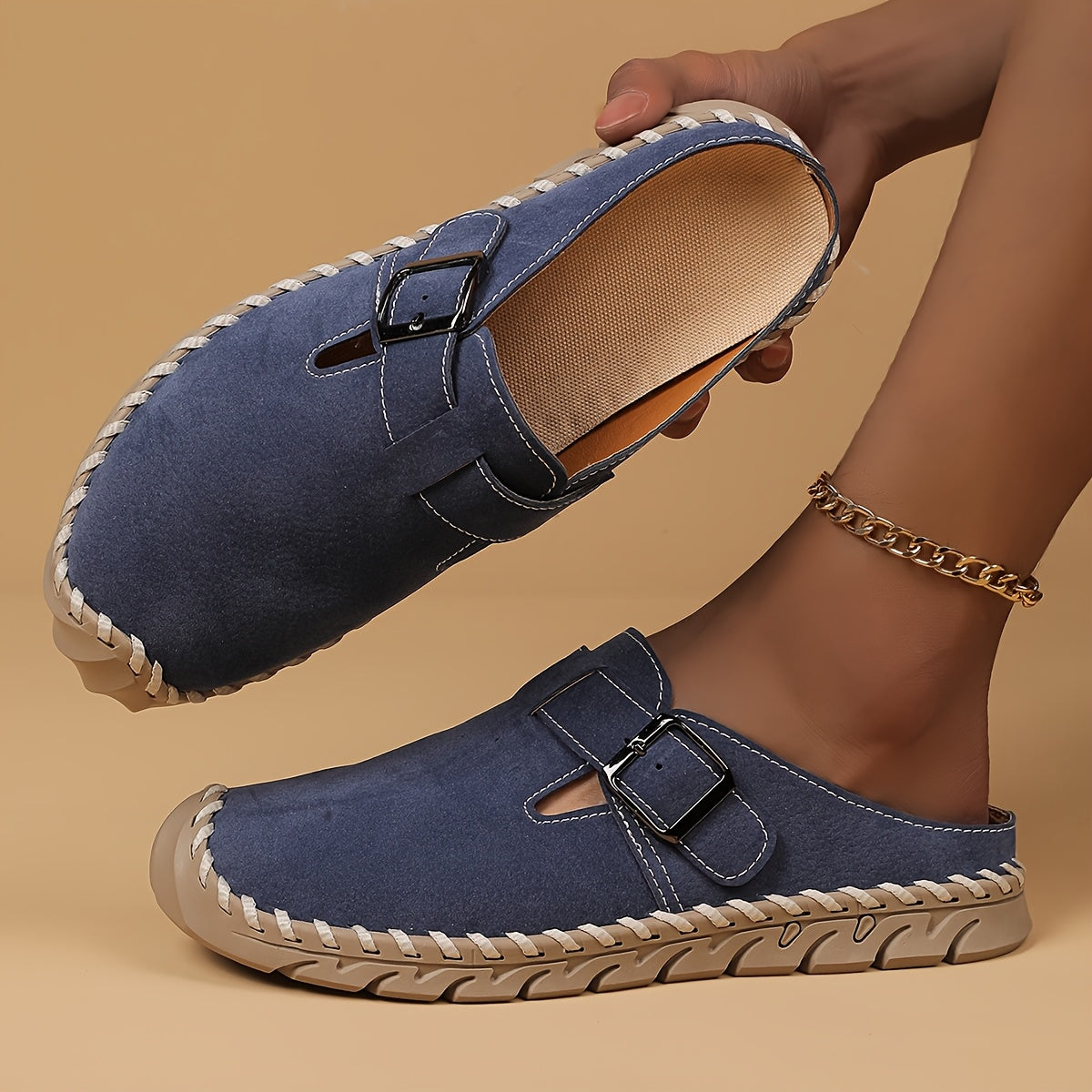 Marly - Sandalia de tipo mule cómoda con hebilla