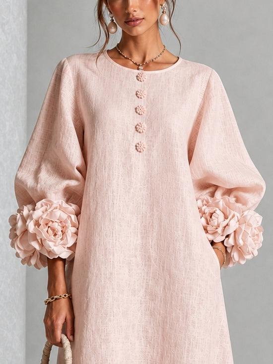 Vestido midi Annabelle de pétalos