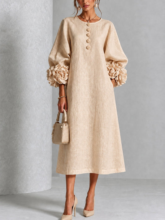 Vestido midi Hazel de pétalos