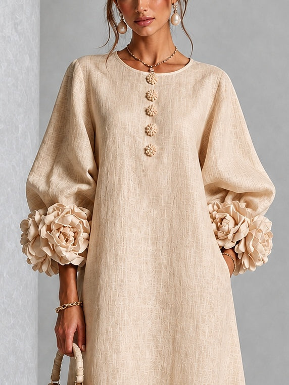 Vestido midi Hazel de pétalos