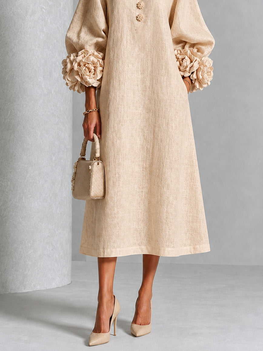 Vestido midi Hazel de pétalos