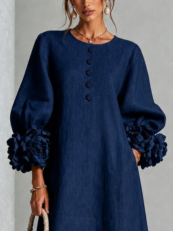 Vestido midi Isobel de pétalos