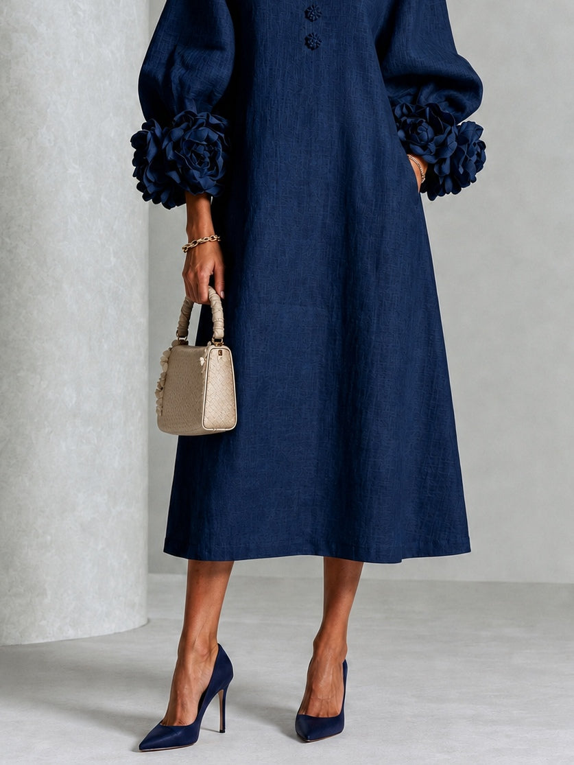 Vestido midi Isobel de pétalos