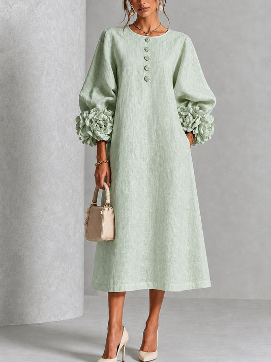 Vestido midi Juniper de pétalos