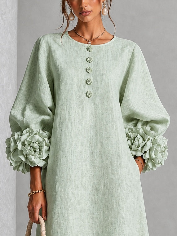 Vestido midi Juniper de pétalos