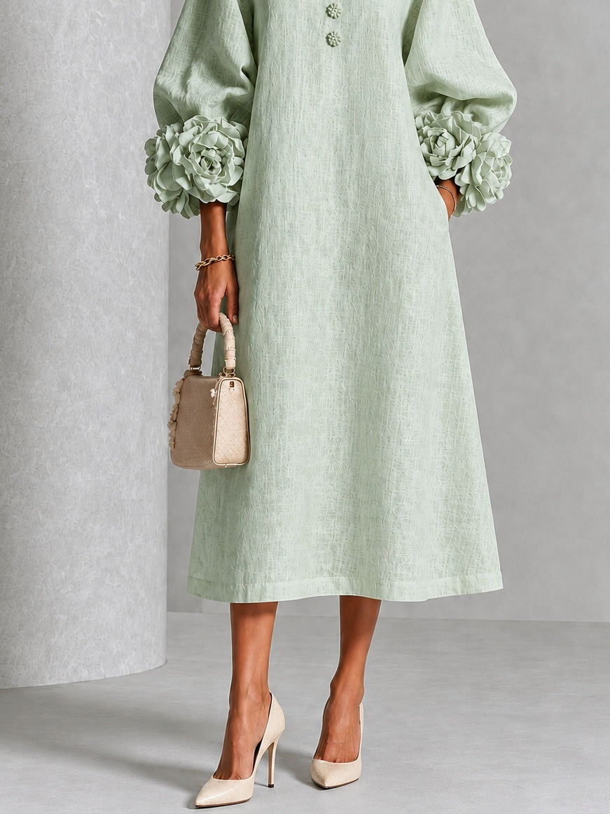 Vestido midi Juniper de pétalos
