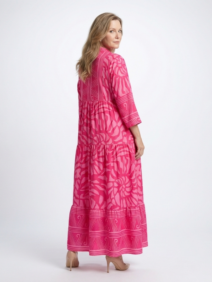 Marielle - Vestido midi con botones delanteros