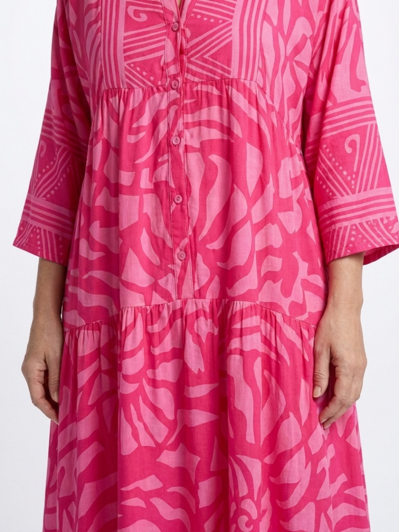 Marielle - Vestido midi con botones delanteros