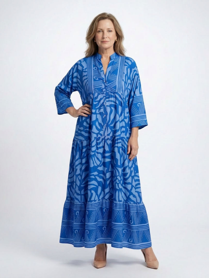 Marielle - Vestido midi con botones delanteros