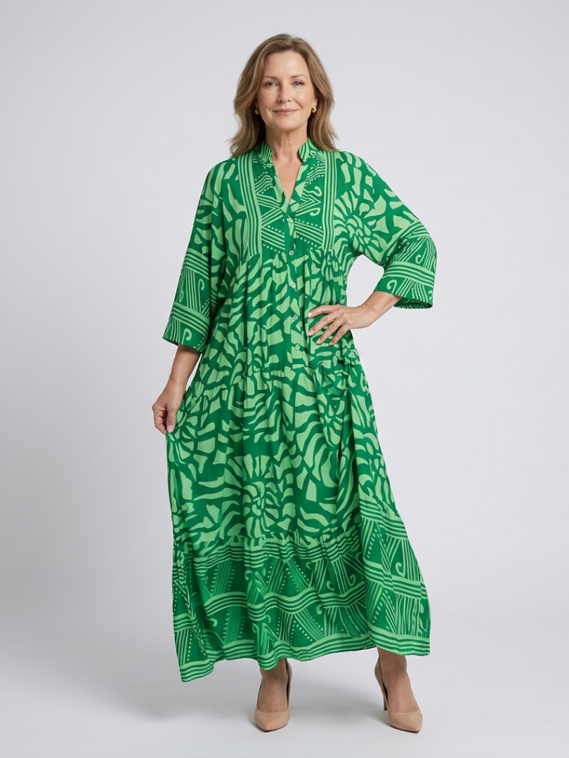Marielle - Vestido midi con botones delanteros